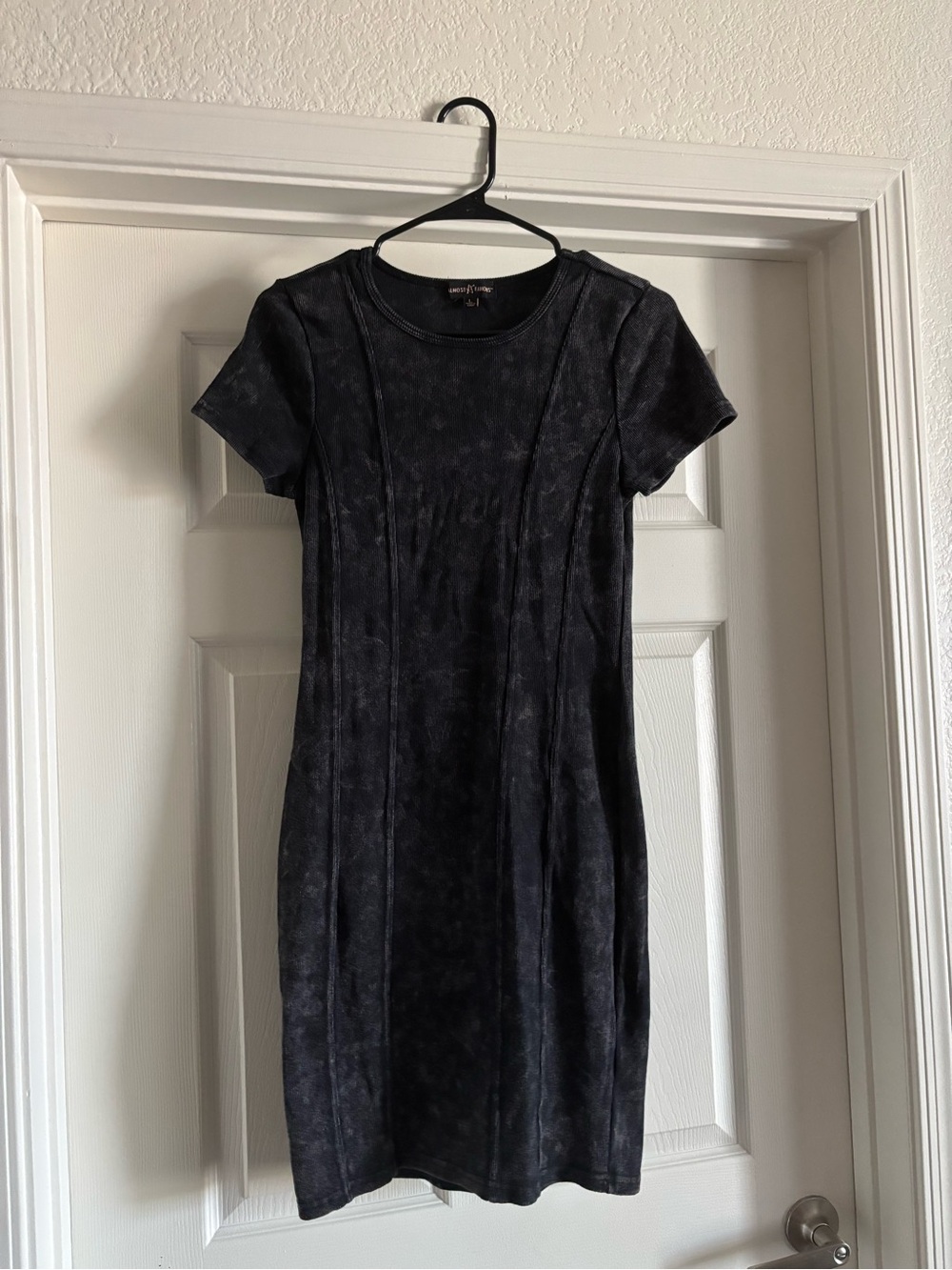 Almost Famous Black Washed Tee Dress